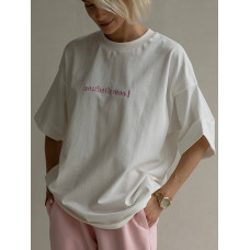 Футболка aesthetic mood (мілк/рожевий)