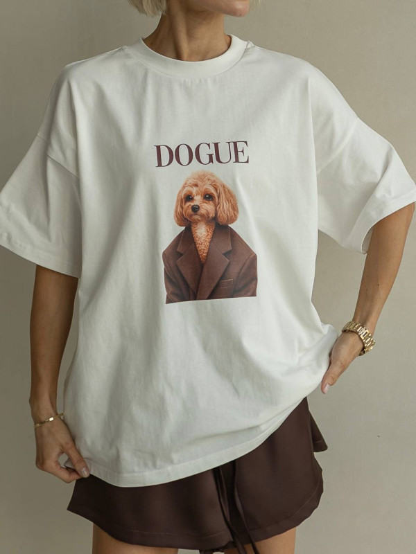 Футболка з принтом DOGUE